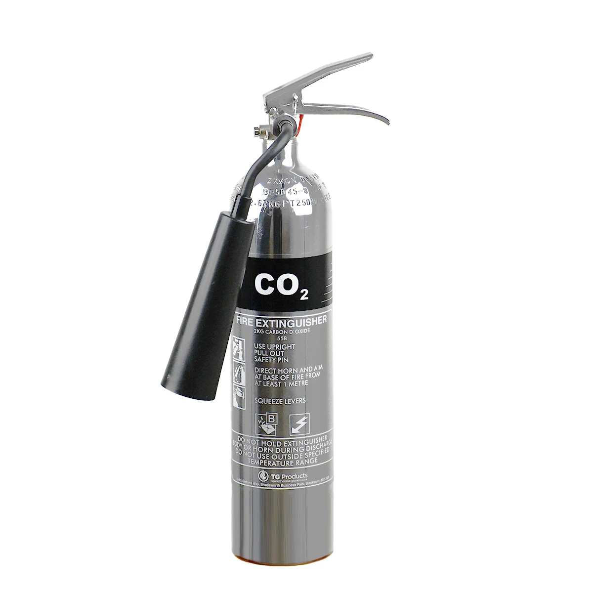 related product firepower-2kg-carbon-dioxide-fire-extinguisher---polished-aluminium-1753427278