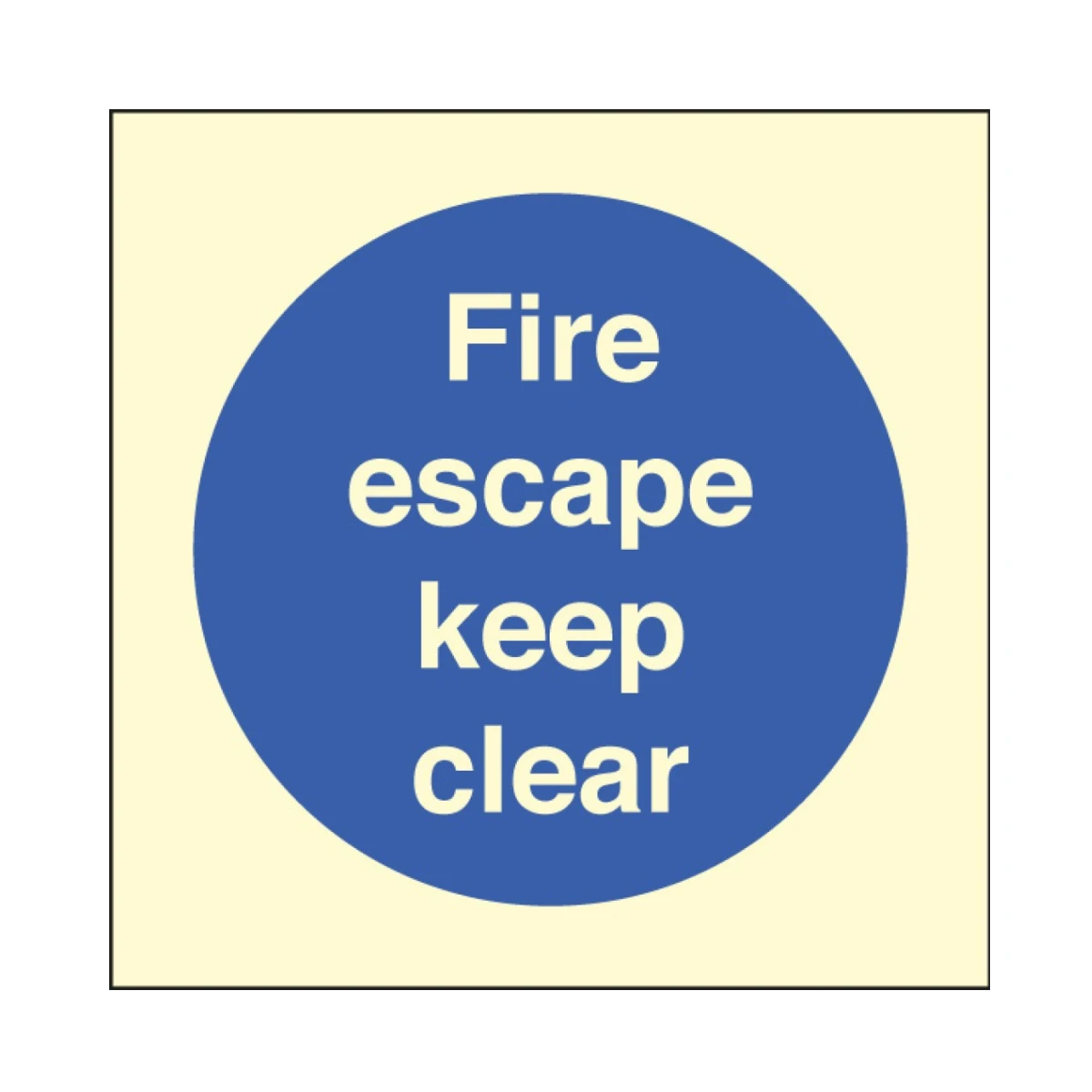 FireShield Fire Escape Keep Clear Sign 80x80mm | Shop Now