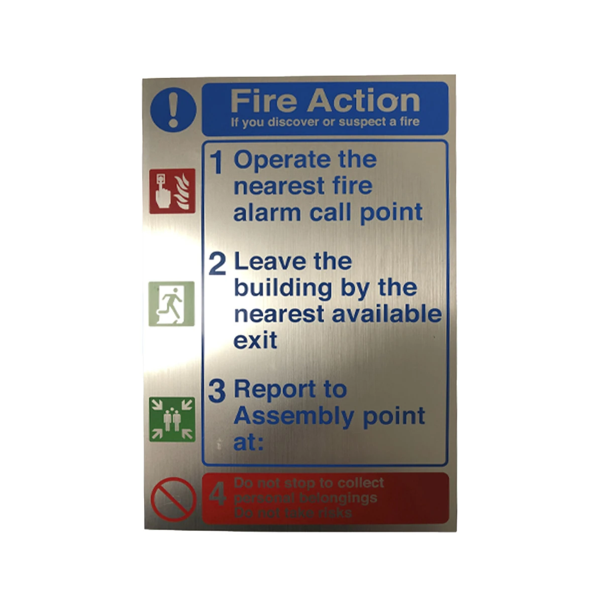 related product fireshield-prestige-fire-action-sign