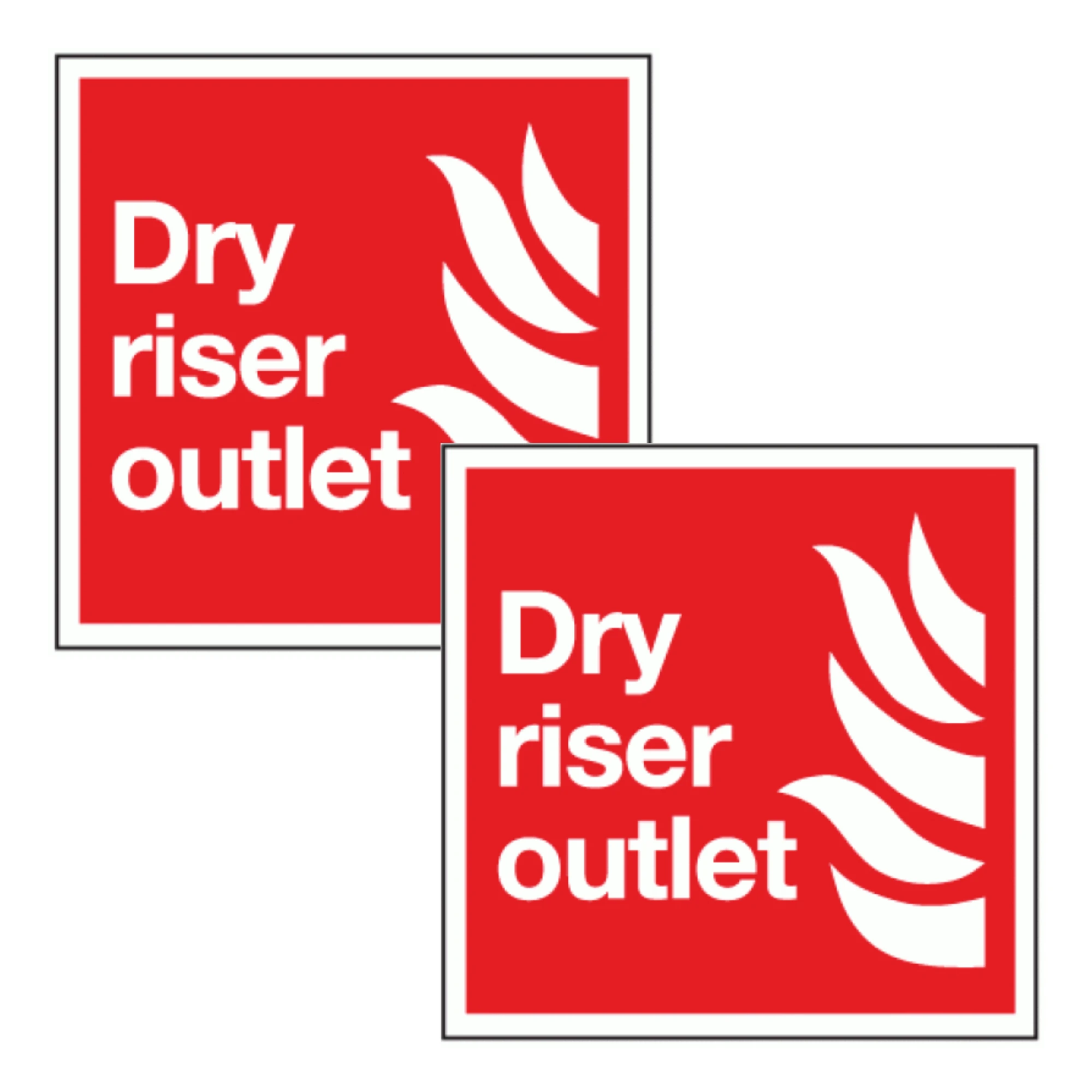 FireShield Dry Riser Outlet Sign - 200x200mm W/ Options