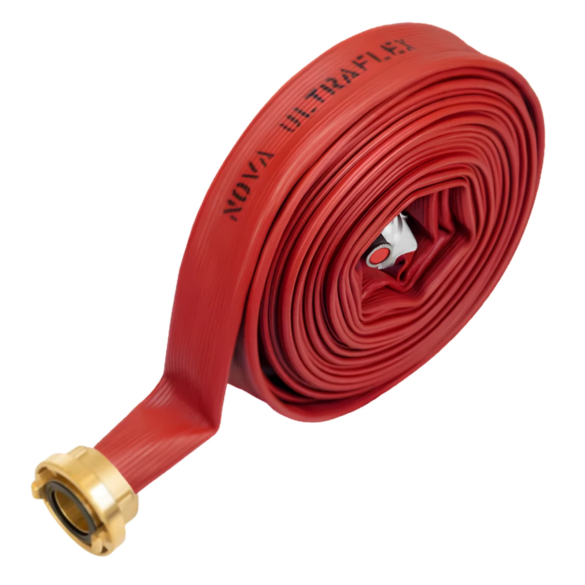related product the-delta-nova-layflat-fire-hose-type-3,-red-w-storz-65-brass-couplings