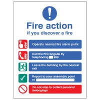 Fire Action Signs-cards