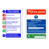 Fire Action Signs-cards