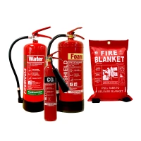 2kg CO2, 6ltr Foam, 6ltr Water Extinguisher-cards