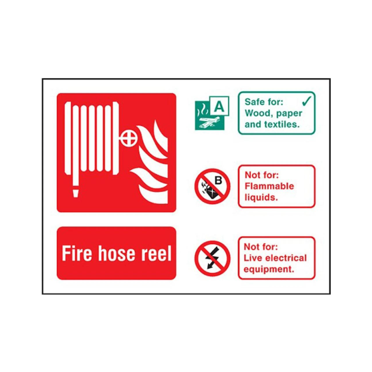 FireShield Fire Hose Reel Sign (Landscape) FPS Fire Protection Shop