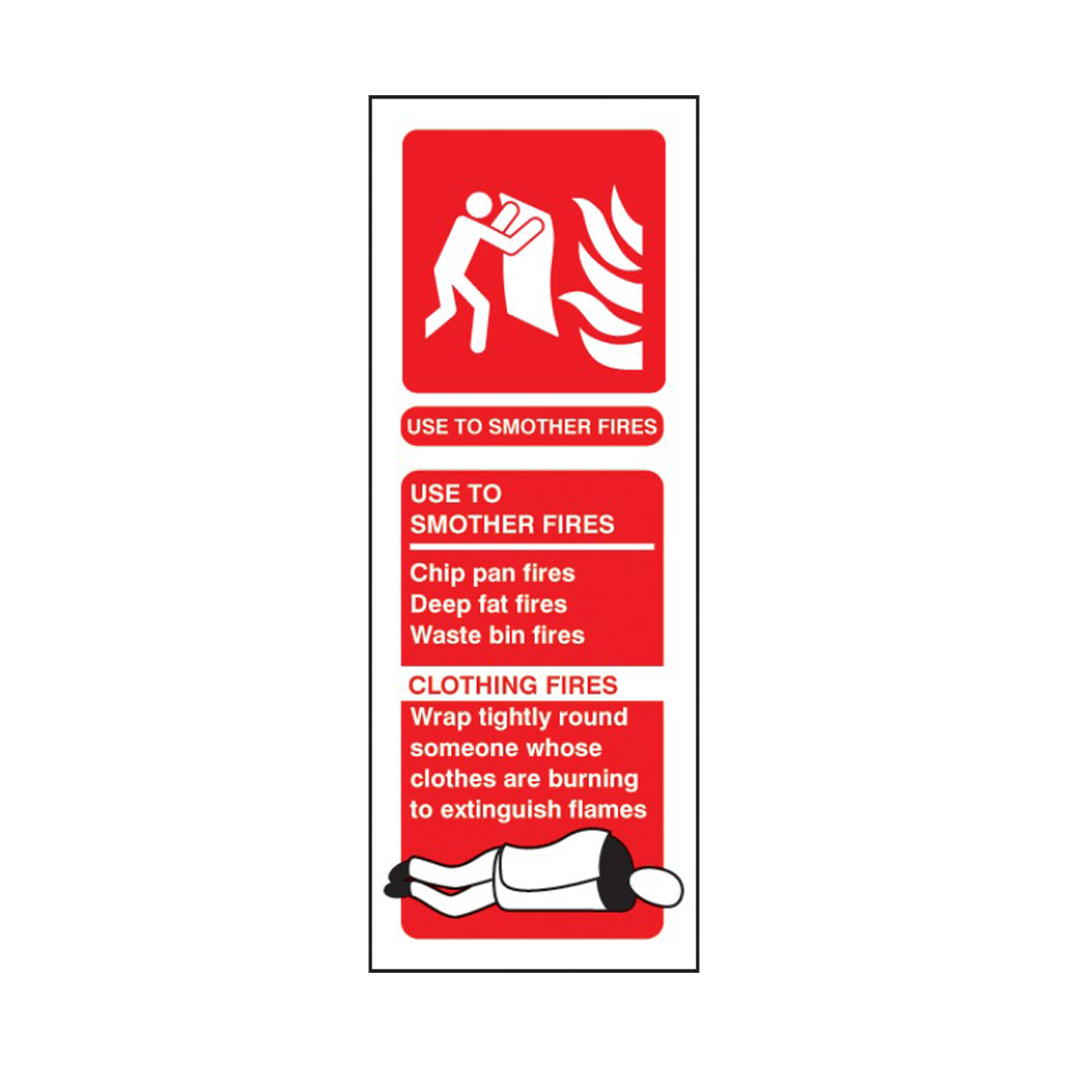 FireShield Fire Blanket Sign (Portrait) Fire Protection Shop Fire